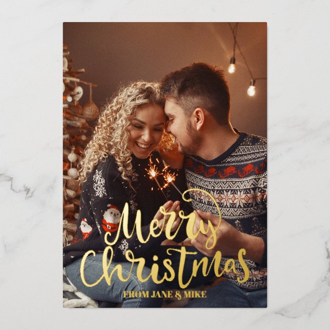 Carte postale Joyeux Joyeux Script (Recto)