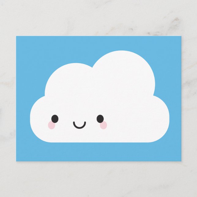 Carte Postale Joyeux Kawaii Cloud (Devant)