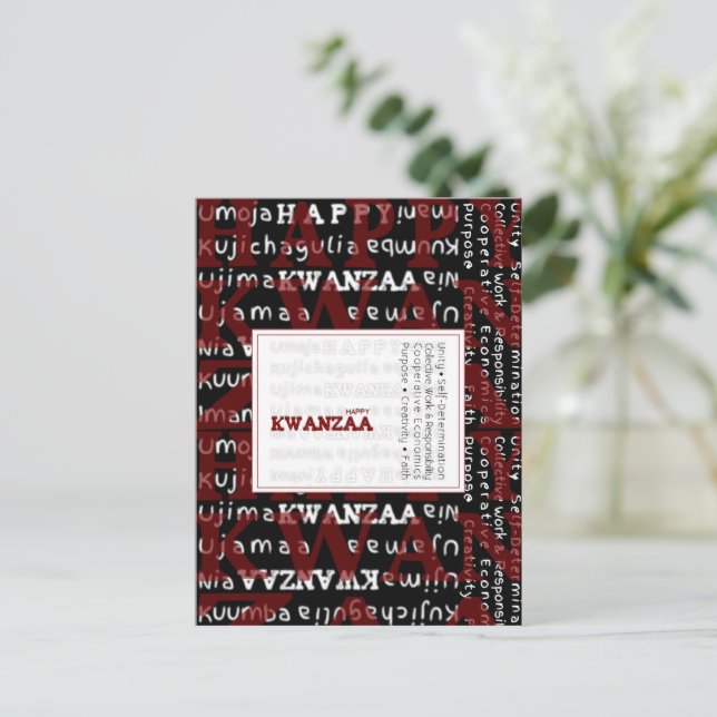 Carte Postale Joyeux Kwanzaa (Debout devant)