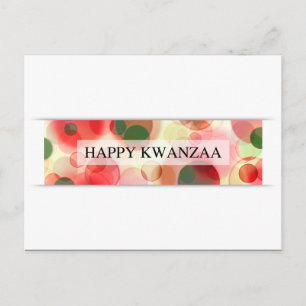 Carte Postale joyeux kwanzaa (bokeh)