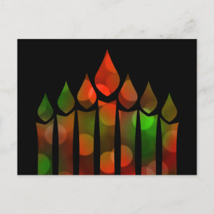 Carte Postale Joyeux Kwanzaa Bokeh Kinara