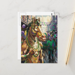 Carte Postale Joyeux Mardi Gras Horse