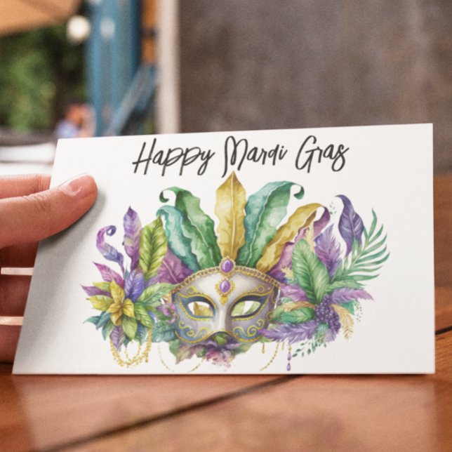Carte Postale Joyeux masque Mardi Gras (Créateur téléchargé)