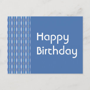 Carte Postale Joyeux motif bleu anniversaire