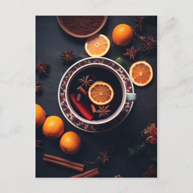 Carte Postale Joyeux & Muled | Confortable Verre De Vacances (Devant)