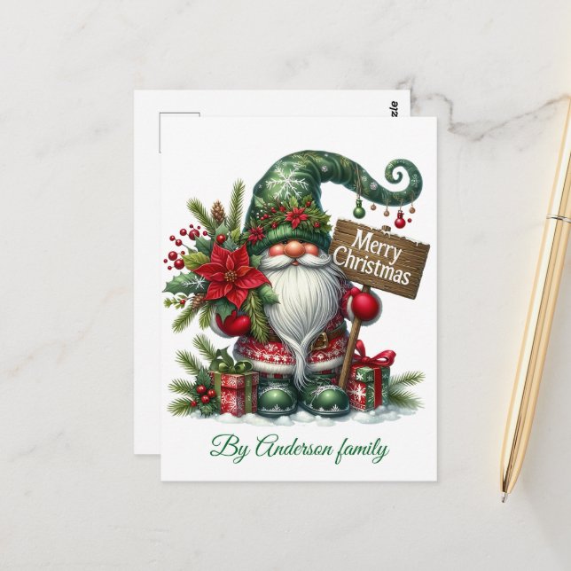 Carte postale Joyeux Noël (Devant/Arrière en situation)