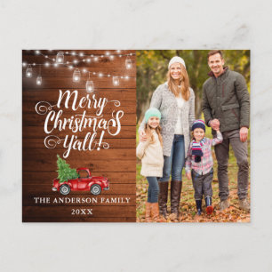 Carte Postale Joyeux Noël à tous  Lumières de Photo Camion en Bo