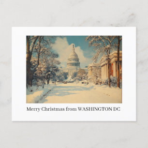 Carte postale Joyeux Noël à Washington DC