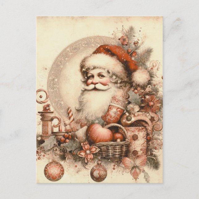 Carte postale Joyeux Noël amour Père Noël (Devant)