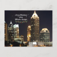 "Joyeux Noël", Atlanta, Georgia Skyline