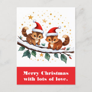 Carte Postale Joyeux Noël avec beaucoup d'amour.