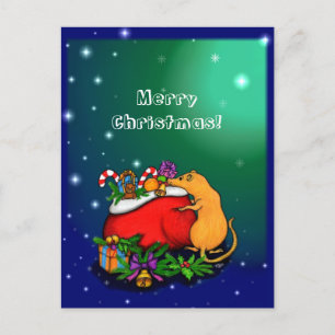 Carte Postale Joyeux Noël avec Rat Prince
