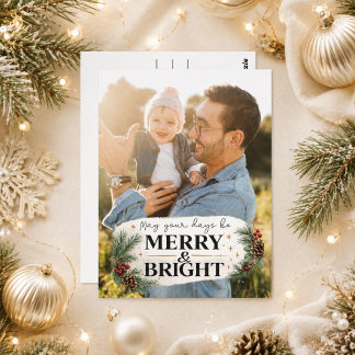 Carte Postale Joyeux Noël avec votre famille - Photo de Noël