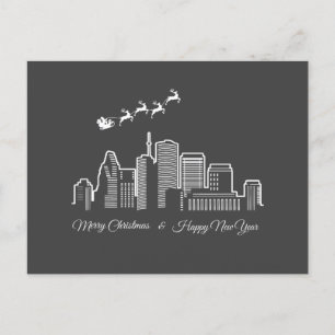 Carte Postale Joyeux Noël Bonne Année Houston Texas