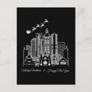 Carte Postale Joyeux Noël Bonne année Melbourne Australie