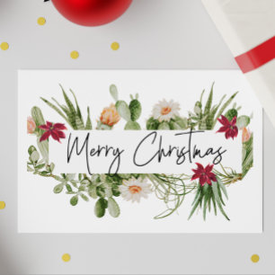 Carte Postale Joyeux Noël Cactus Plante grasse Sud-Ouest