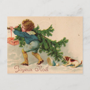 Carte Postale Joyeux Noël chien