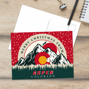 Carte Postale Joyeux Noël d'Aspen Colorado Souvenirs