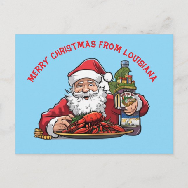Carte Postale Joyeux Noël de Louisiane (Devant)