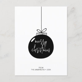 Carte Postale Joyeux Noël de Noël moderne