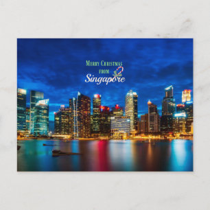 Carte Postale Joyeux Noël de Singapour