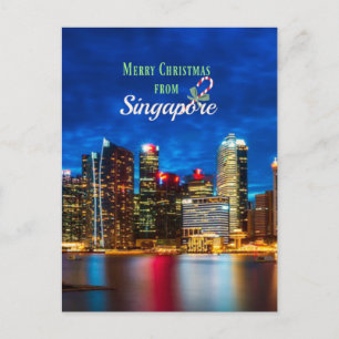 Carte Postale Joyeux Noël de Singapour