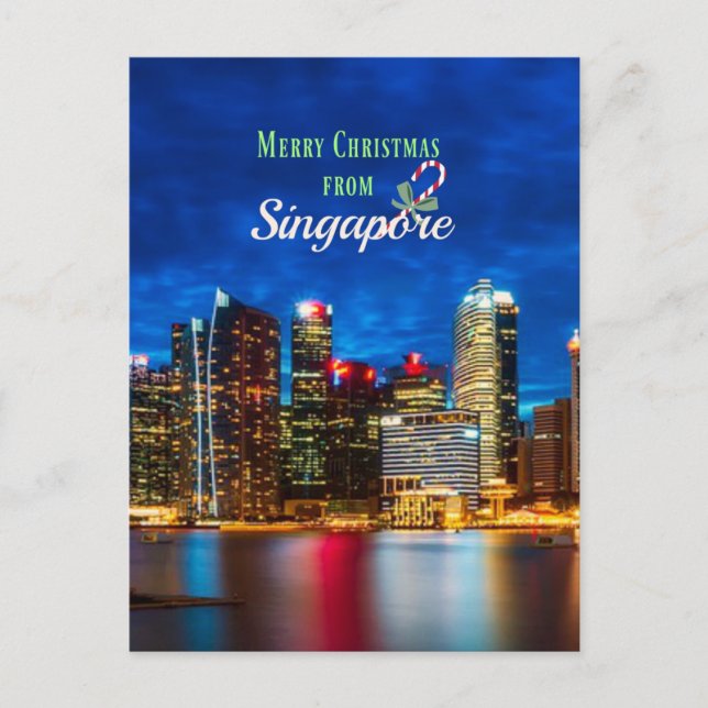 Carte Postale Joyeux Noël de Singapour (Devant)