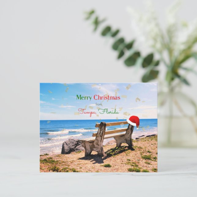 Carte Postale Joyeux Noël de Tampa, Floride (Debout devant)