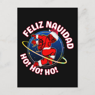 CARTE POSTALE JOYEUX NOËL DRÔLE SANTA ASTRONAUTE 