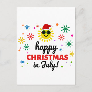 Carte Postale Joyeux Noël en juillet