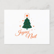 Joyeux Noël en rouge : sapin classique et joyeux