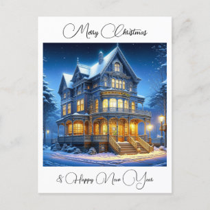 Carte Postale Joyeux Noël et Bonne Année Personnalisée
