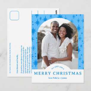 Carte Postale JOYEUX NOËL Étoiles Fête ARCH PHOTO PERSONNALISÉE