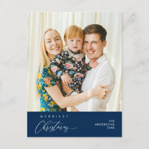 Carte Postale Joyeux Noël Famille Photo Bonheur Salutation