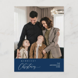 Carte Postale Joyeux Noël Famille Photo Bonheur Salutation