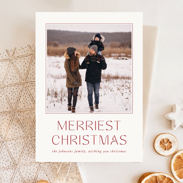 Carte Postale Joyeux Noël Famille Photo Fête Noël (Créateur téléchargé)
