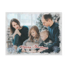 Joyeux Noël Famille Photo Horizontale Neige1