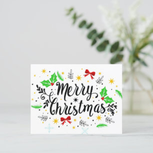 Carte Postale Joyeux Noël festif