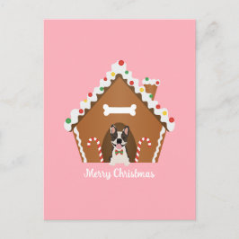 Carte Postale Joyeux Noël Gingerbread Maison de chien