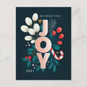 Carte Postale JOYEUX NOËL   Joie des Fêtes Fleur Postcard