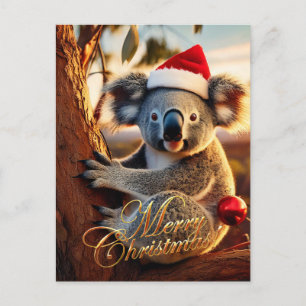 Carte Postale Joyeux Noël Koala assis à Gumtree