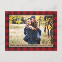 Joyeux Noël Kraft Couple en carton rouge