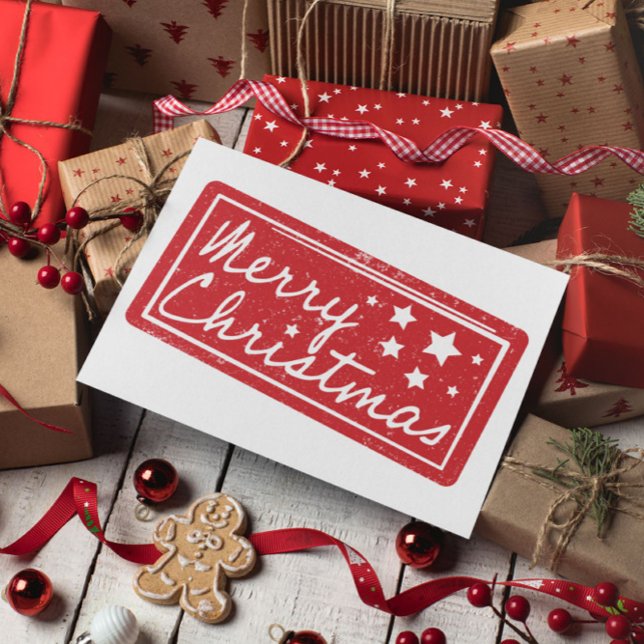 Carte Postale Joyeux Noël moderne minimaliste (Créateur téléchargé)