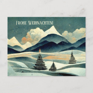 Carte Postale Joyeux Noël. Motif Art Déco moderne