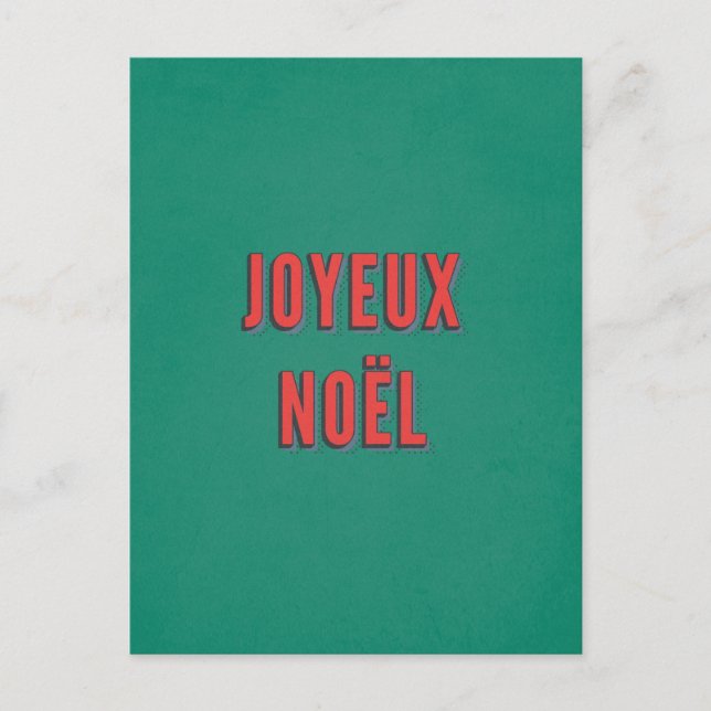 Carte Postale Joyeux Noel - Noël français traditionnel (Devant)