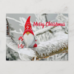 Carte Postale Joyeux Noël Père Noël Gnome Fête Fête Fête