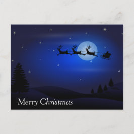 Carte Postale Joyeux Noël Père Noël Sleigh