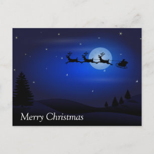 Carte Postale Joyeux Noël Père Noël Sleigh