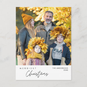 Carte Postale Joyeux Noël Photo de Famille Heureuse