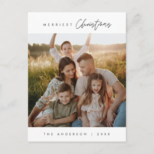 Carte Postale Joyeux Noël Photo de famille heureuse